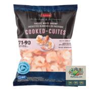 Crevettes blanches du Pacifique décortiquées, déveinées et cuites surgelées Irresistibles 340 g, taille 71 90