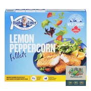 Filets de goberge panés surgelés, assaisonnés au poivre et au citron, High Liner, 500 g