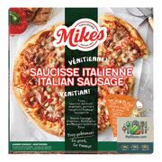 Pizza à croûte farcie aux saucisses italiennes surgelées Mikes 830 g