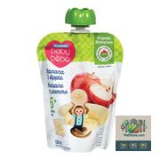 Purée de banane et de pomme biologique pour bébé de 6 mois 128 ml