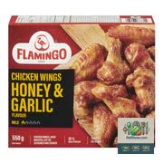 Ailes de poulet aromatisées au miel et à l'ail Flamingo 550 g