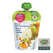 Purée de poire et de courge musquée biologique Personnelle Baby pour bébé de 6 mois 128 ml