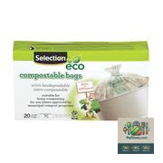 Sacs poubelle compostables de petite taille Eco 20 un