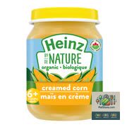 Purée de maïs crémeuse biologique By Nature pour bébés de 6 mois 128 ml