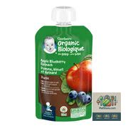 Purée pour bébé biologique pommes, myrtilles et épinards 6 mois en sachet 128 mL