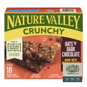 Barres granola croquantes à l'avoine et au chocolat noir 210 g