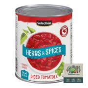 Sélection d'herbes et d'épices Tomates en dés 796 mL