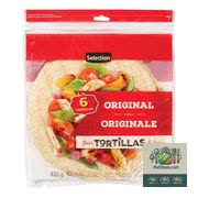 Sélection de tortillas à la farine de 10 po, 6 un