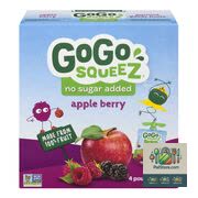 Sachets de sauce aux pommes et aux baies Gogo Squeez 4x90 g