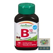 1 000 mcg de vitamine B12 au goût de cerise 100 comprimés sublinguaux