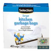 Sélection de grands sacs poubelles de cuisine 40 un