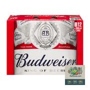 Bière blonde Budweiser Lager 12 canettes de 355 mL