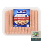 Saucisses de porc et de bœuf Lafleur 10 saucisses 375 g