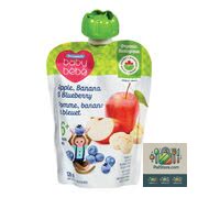 Purée de pommes, bananes et bleuets biologiques Personnelle pour bébés de 6 mois 128 ml