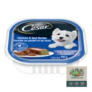 Entrées César au poulet et au veau pour petits chiens 100 g