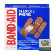 Band Aid Assortiment de bandages en tissu flexible 50 un