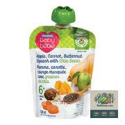 Purée de pommes, carottes et courge musquée biologique Personnelle pour bébé de 6 mois 128 ml