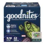 Sous vêtements de nuit GoodNites pour garçons Taille S/M 44 un