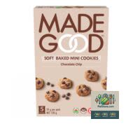 Mini biscuits moelleux aux pépites de chocolat MadeGood, 5 x 24 g