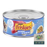 Nourriture humide pour chats Friskies au corégone râpé et au thon en sauce 156 g