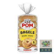 Bagels au sésame tranchés Pom 6 bagels, 450 g