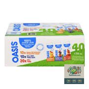 Pack de mélanges de jus 100 % Oasis 40 x 200 ml