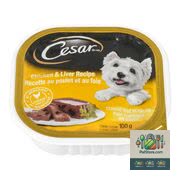 Entrées César au poulet et au foie pour petits chiens 100 g