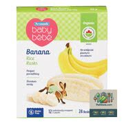 Biscottes de riz sans gluten bio aromatisées à la banane Personnelle 50 g