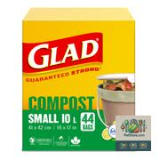 Sacs compostables de petite taille Glad 44 un