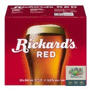 Bière de style irlandais Rickard's Red Ale 12x341 mL