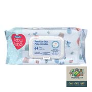 Lingettes humides non parfumées pour peau sensible Personnelle Baby 64 un