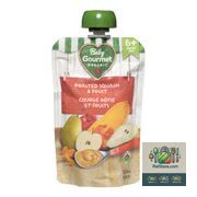 Sachet de purée aromatisée à la courge rôtie et aux fruits Baby Gourmet pour bébés de 7 mois, 128 ml